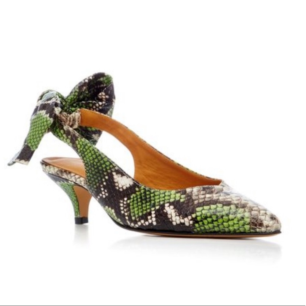 GANNI SNAKESKIN PUMPS